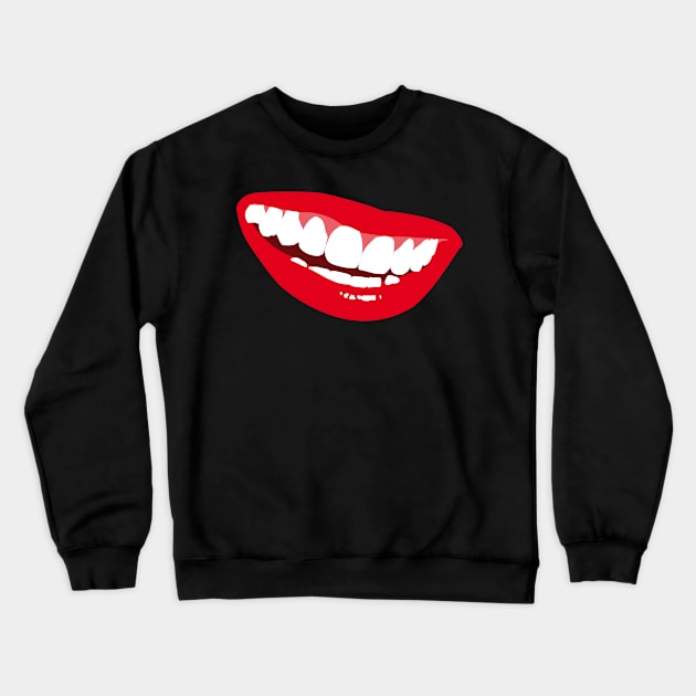 Mouth Teeth mask design Crewneck Sweatshirt by AltrusianGrace